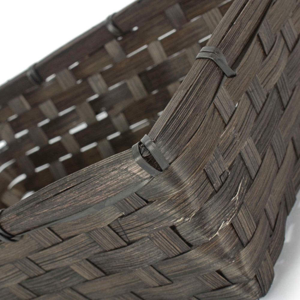 Black Painted Bamboo Serving Tray