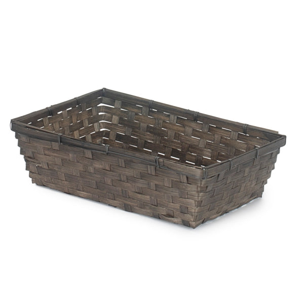 Black Painted Bamboo Serving Tray