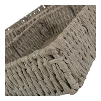 Rectangular Grey Straight-sided Paper Rope Trays