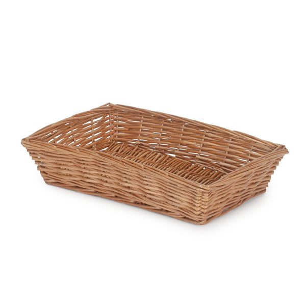 Tapered Wicker Rectangular Tray