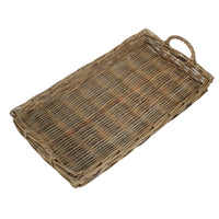 Red Hamper Large Rectangular Rattan Serving Tray