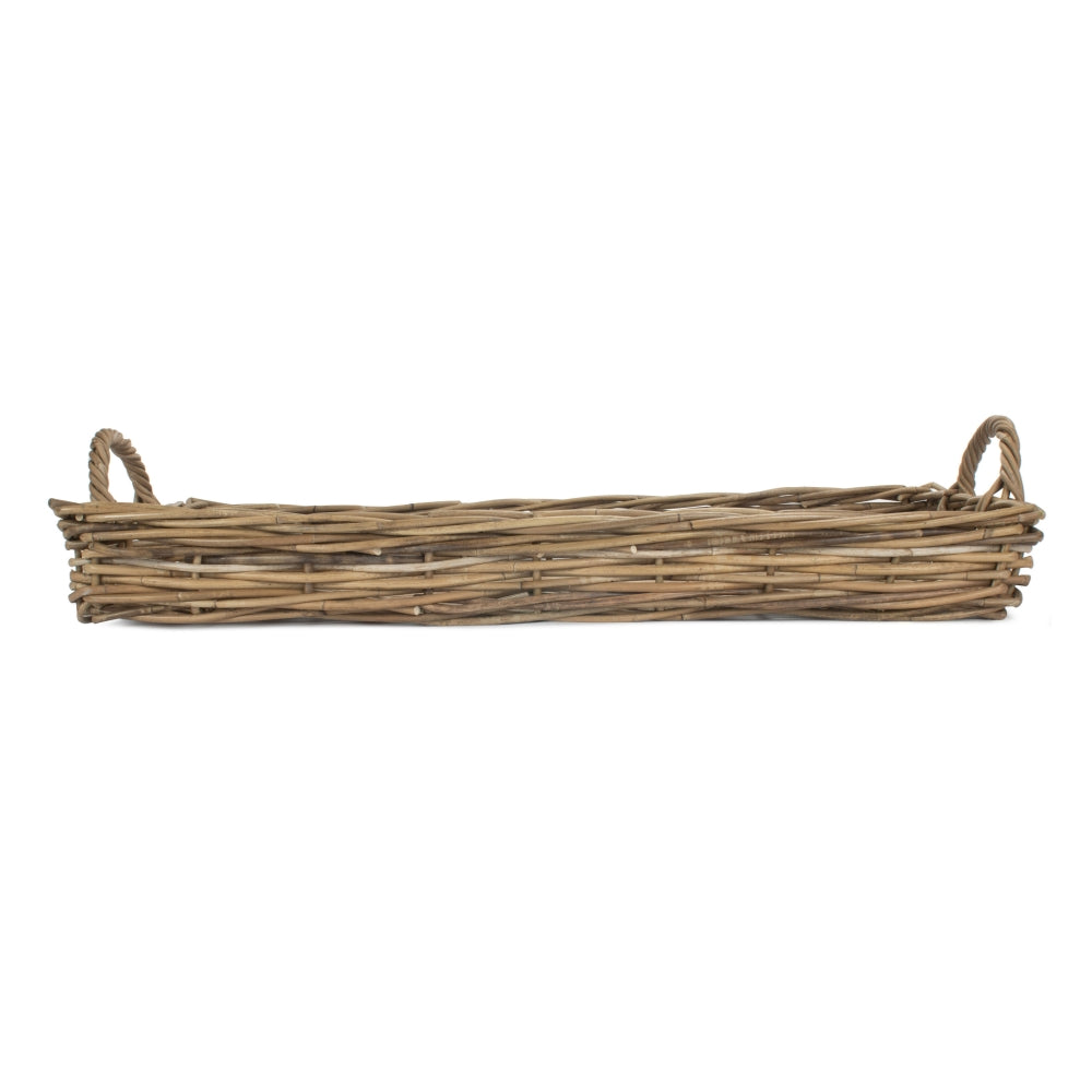 Large Rectangular Rattan Serving Tray