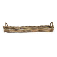 Red Hamper Large Rectangular Rattan Serving Tray