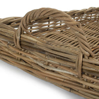 Red Hamper Large Rectangular Rattan Serving Tray