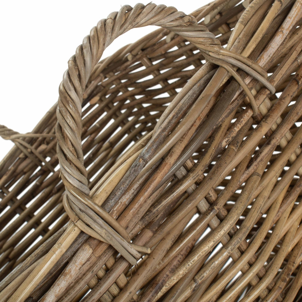 Red Hamper Inglenook Square Rattan Log Basket