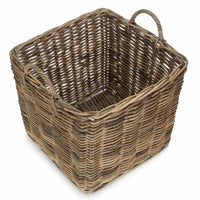 Red Hamper Inglenook Square Rattan Log Basket