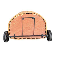 Full Buff Willow Wheeled Shopping Basket