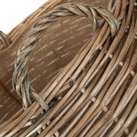 Antique Wash Stumpy Wicker Log Basket