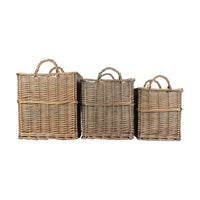 Rectangular Wicker UnLined Log Basket