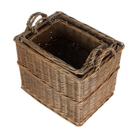 Rectangular Wicker UnLined Log Basket