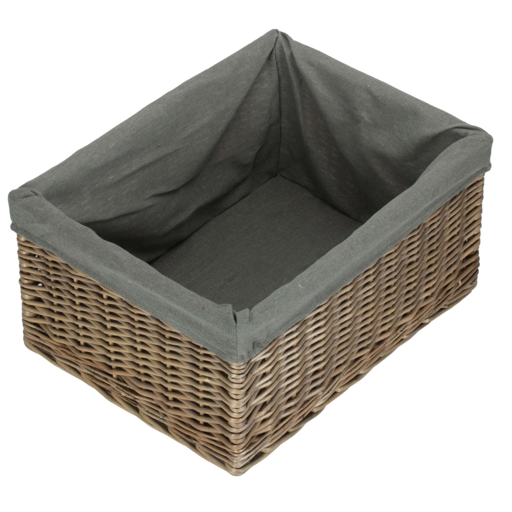 Red Hamper Jumbo Antique Wash Wicker Storage Basket