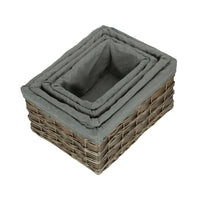 Grey Scandi Storage Basket With Grey Lining