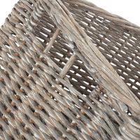 Grey Wash Unlined Willow Storage Baskets