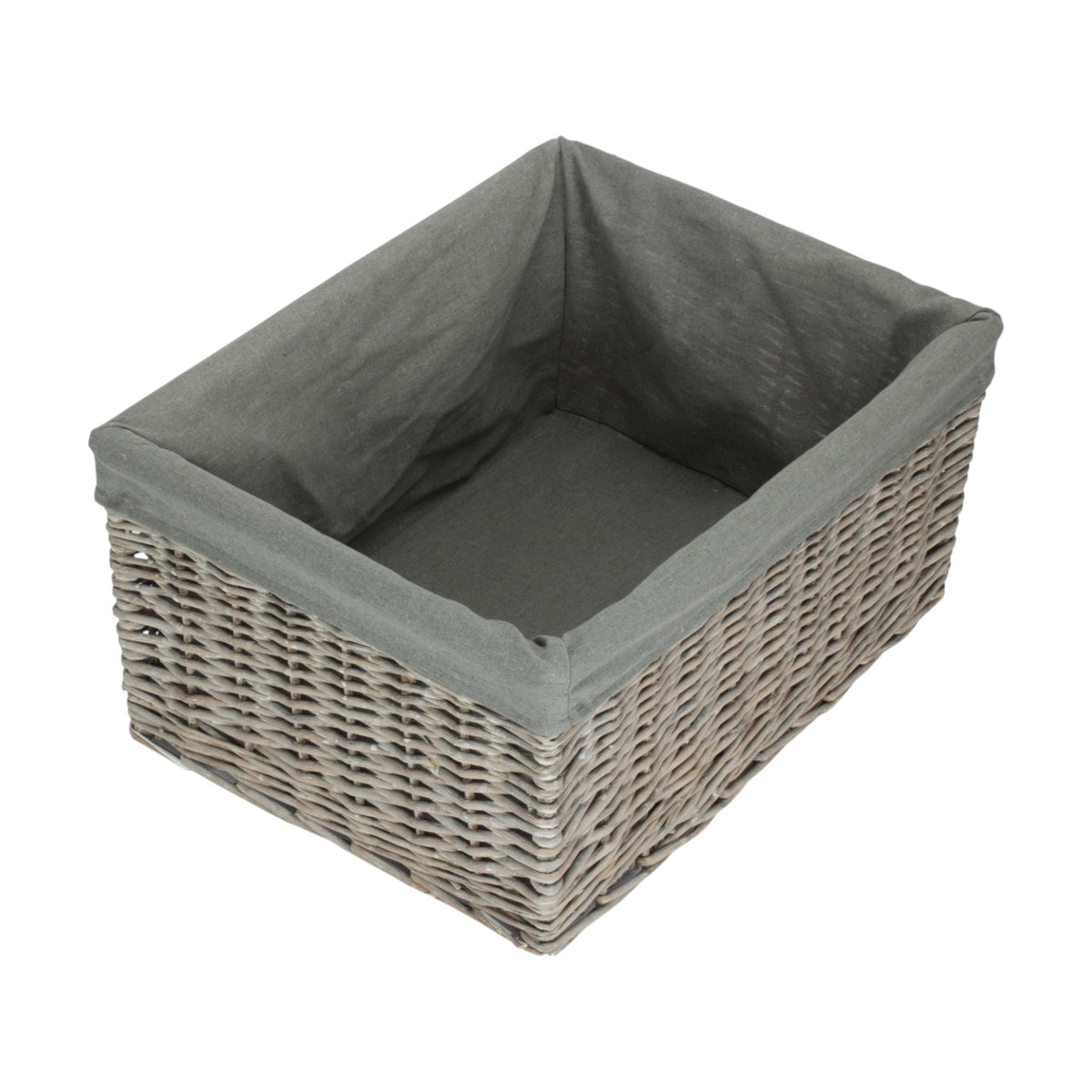 Jumbo Grey Wash Storage Basket