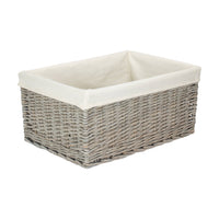 Jumbo Grey Wash Storage Basket