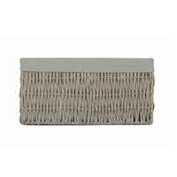 Grey Paper Rope Storage Basket with Grey Cotton Lining