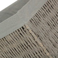 Grey Paper Rope Storage Basket with Grey Cotton Lining
