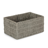 Grey Paper Rope Storage Basket