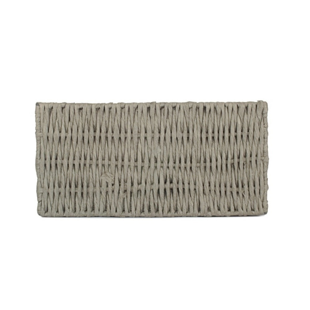 Grey Paper Rope Storage Basket