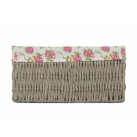 Garden Rose Paper Rope Storage Basket with Garden Rose Cotton Lining