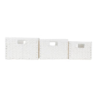 White Paper Rope Rectangular Storage Basket