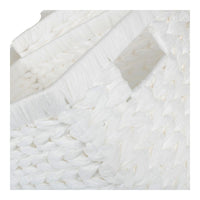 White Paper Rope Rectangular Storage Basket