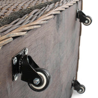 Jumbo Wicker Log Basket on Wheels