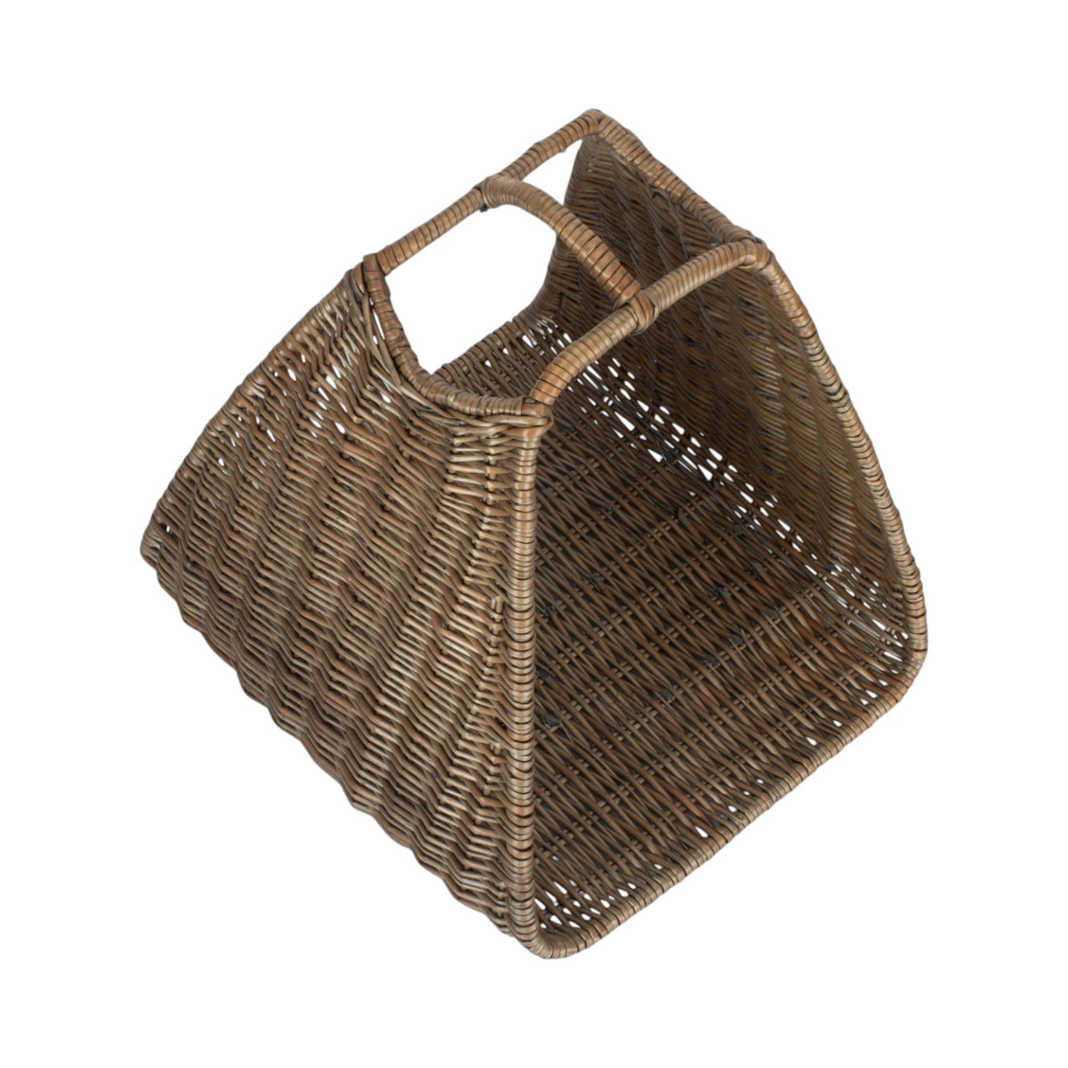 Antique Wash Willow Log Basket Cradle