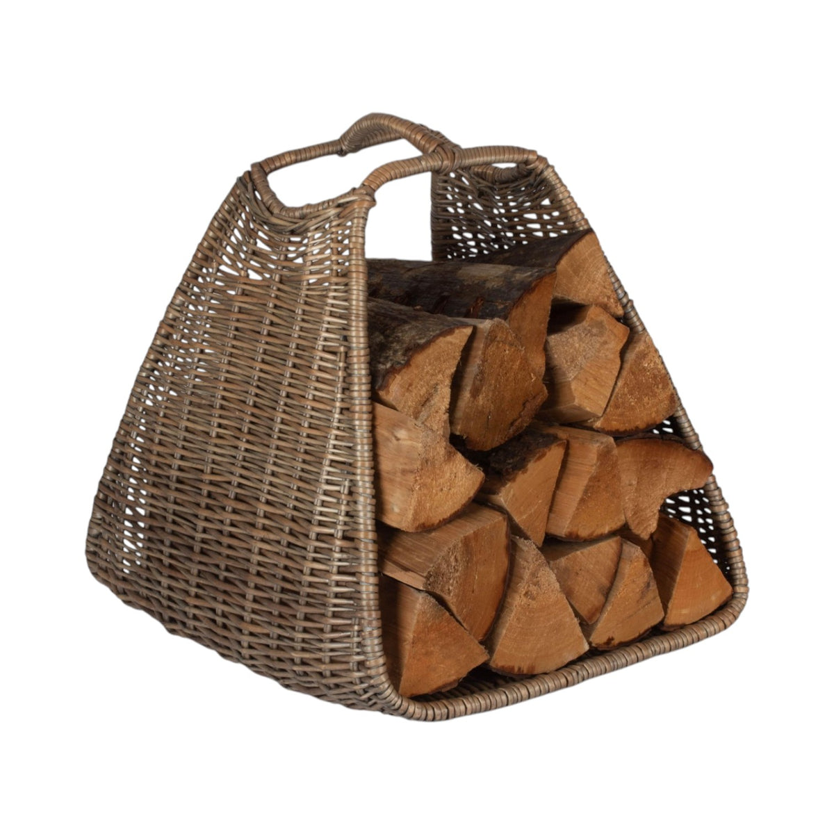 Antique Wash Willow Log Basket Cradle