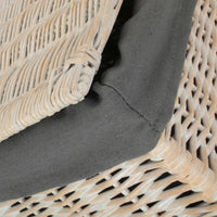 Red Hamper White Wash Steamed Cotton Lined Storage Basket