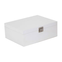 Weiße Aufbewahrungsbox aus Holz