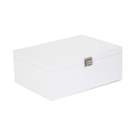 Weiße Aufbewahrungsbox aus Holz