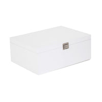 Red Hamper White Wooden Storage Box