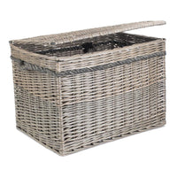 Red Hamper 58cm Antique Wash Wicker Storage Basket