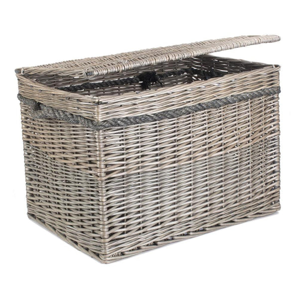 Red Hamper 58cm Antique Wash Wicker Storage Basket