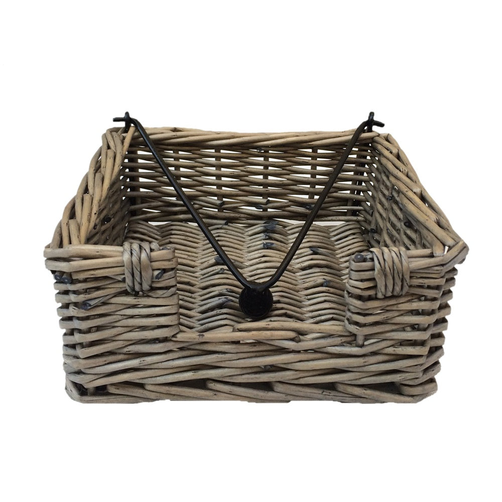 Red Hamper Antique Wash Wicker Napkin Holder