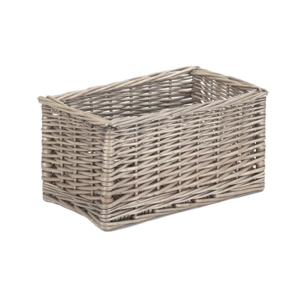 Red Hamper Antique Wash Wicker Storage Basket