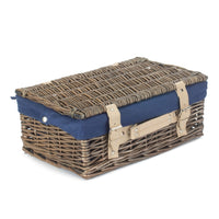 Red Hamper 36cm Antique Wash Wicker Picnic Basket with Cotton Lining