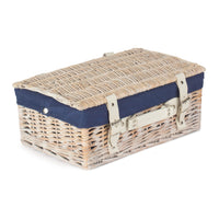 White Wash Empty Picnic Basket