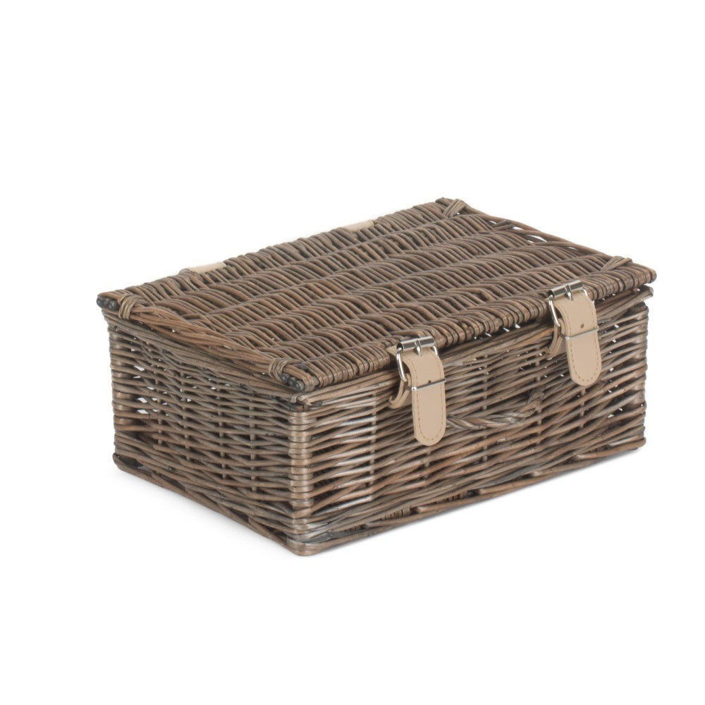 25m Antique Wash Willow Handle Wicker Picnic Basket