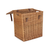 Red Hamper Double Steamed Vintner Storage Wicker Picnic Basket