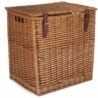 Red Hamper Double Steamed Vintner Storage Wicker Picnic Basket