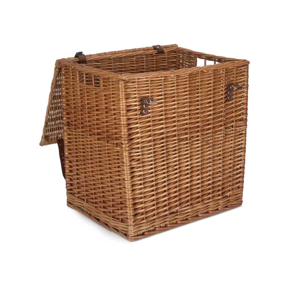 Red Hamper Double Steamed Vintner Storage Wicker Picnic Basket