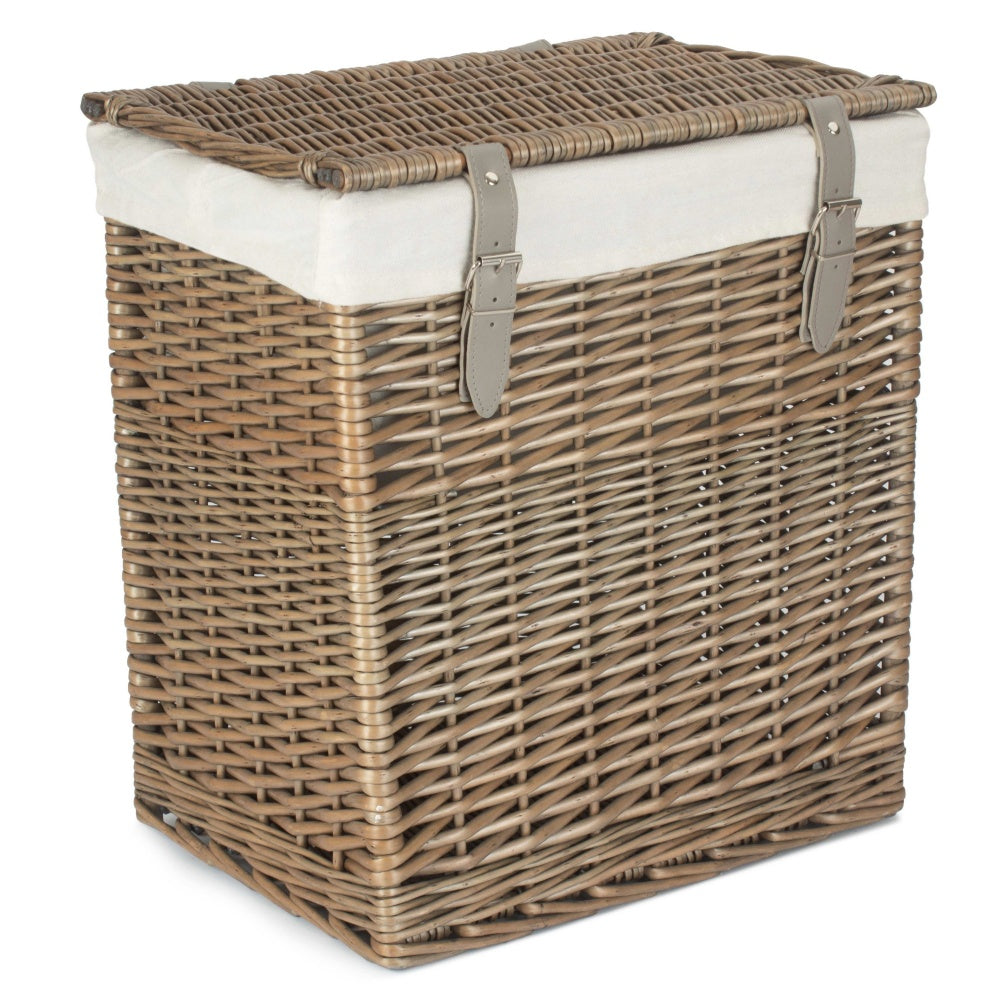 Red Hamper Boutique Antique Wash Storage Laundry Basket With Lining