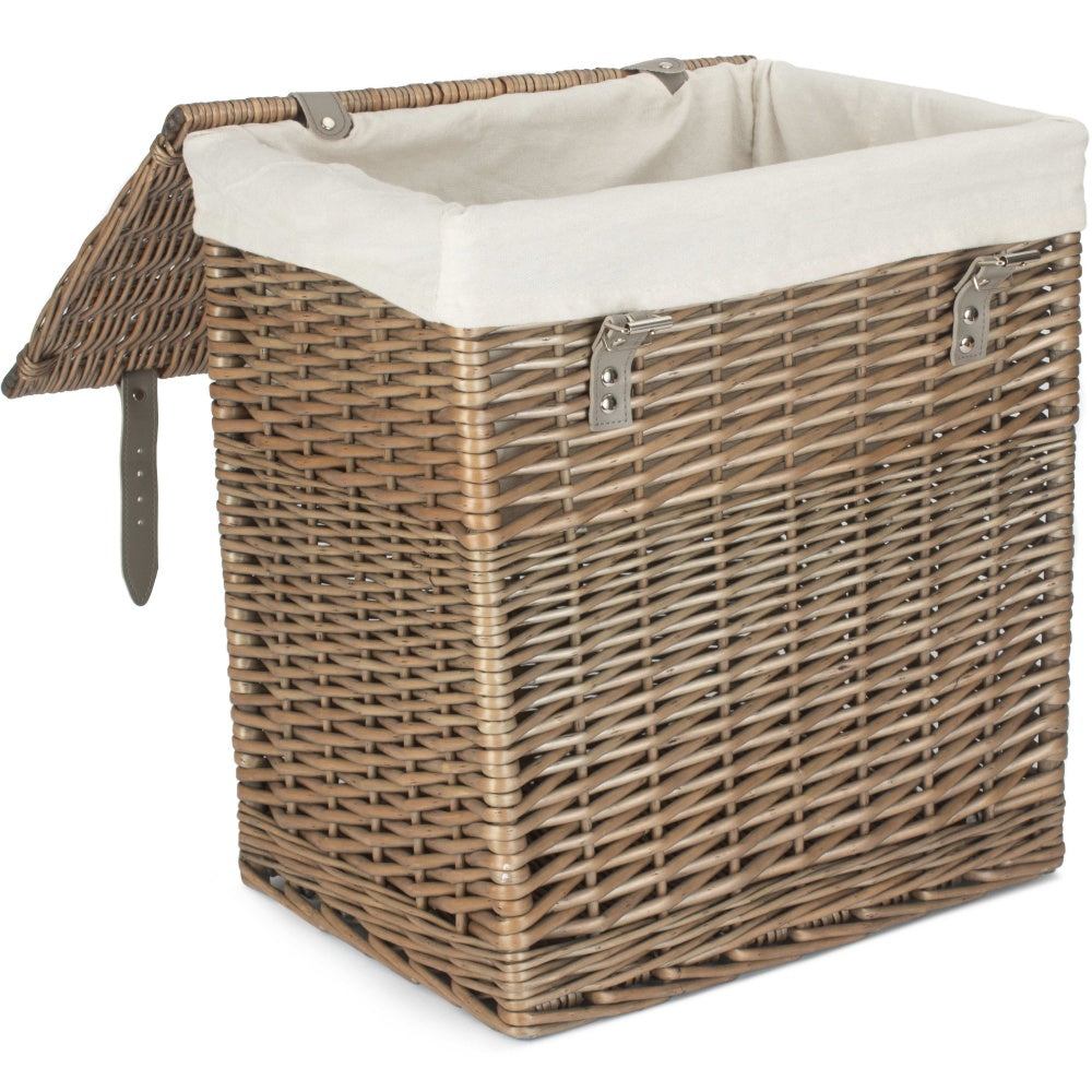 Panier à linge de rangement de lavage antique de boutique avec doublure