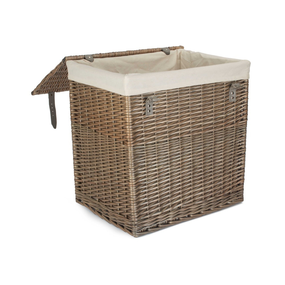 Panier à linge de rangement de lavage antique de boutique avec doublure