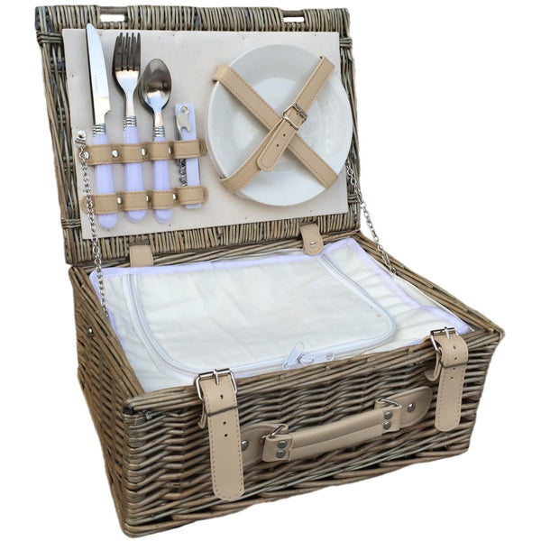 Red Hamper Baslow Fitted Wicker Picnic Basket