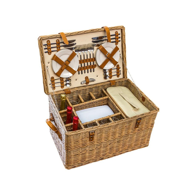Red Hamper Bentley Fitted Wicker Picnic Basket