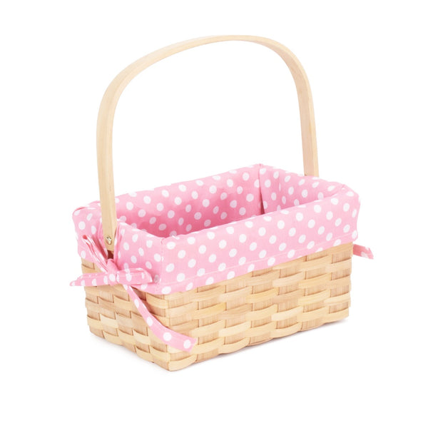 Red Hamper Chipwood Swing Handle Basket