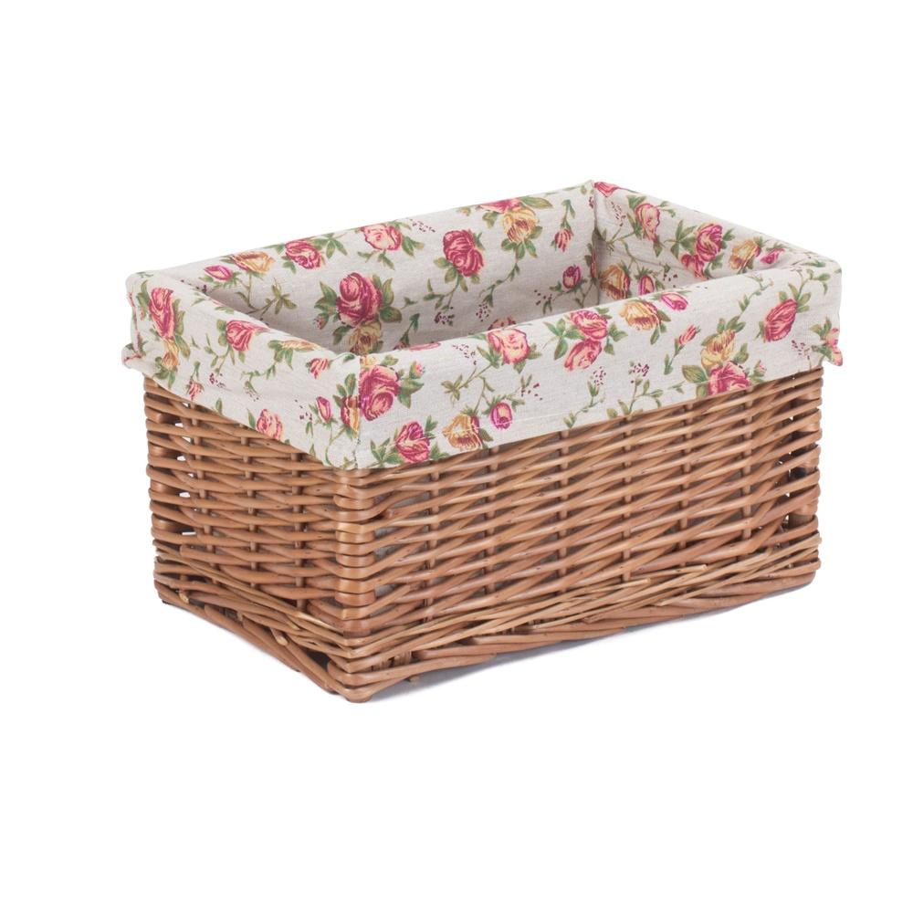 Double Steamed Garden Rose Wicker Storage Baskets - Main Image